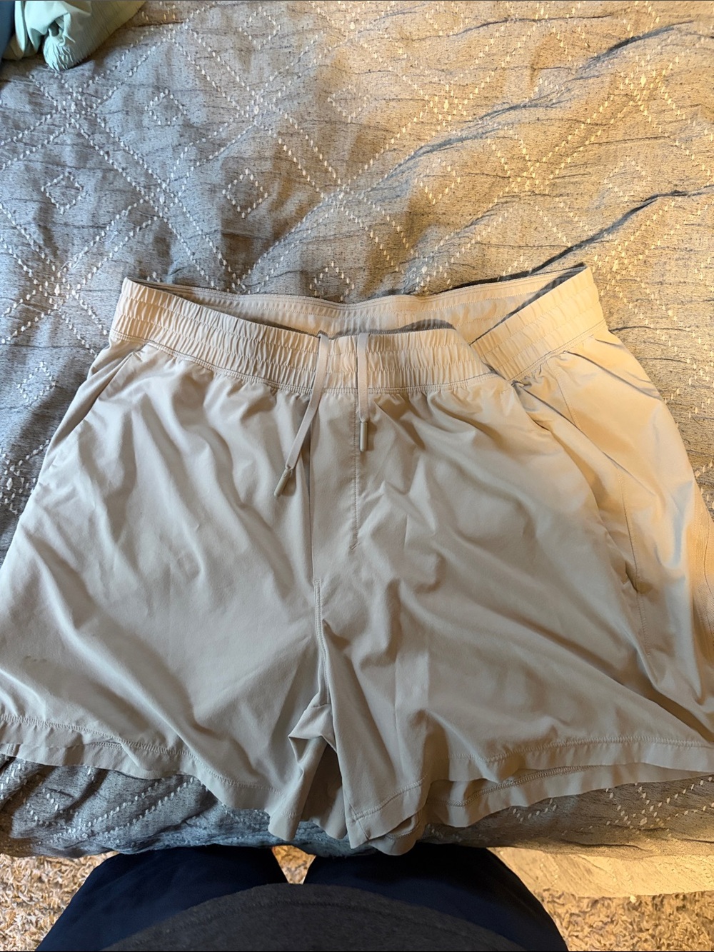 lululemon athletica Women's Light Beige Athletic Shorts